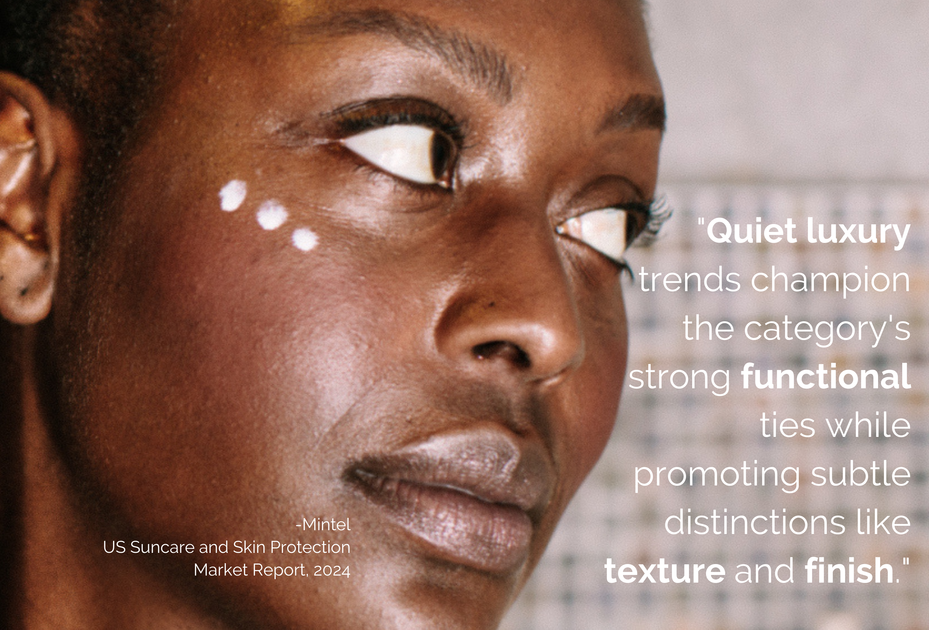 Woman wearing untinted beauty drops total protection serum