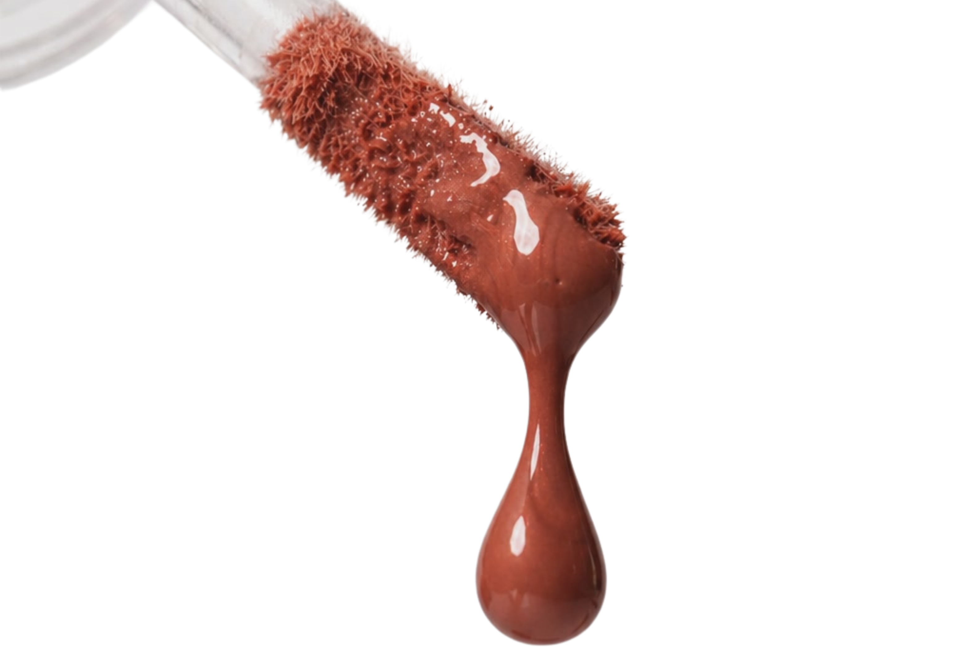 Drops of makeup on a white background.