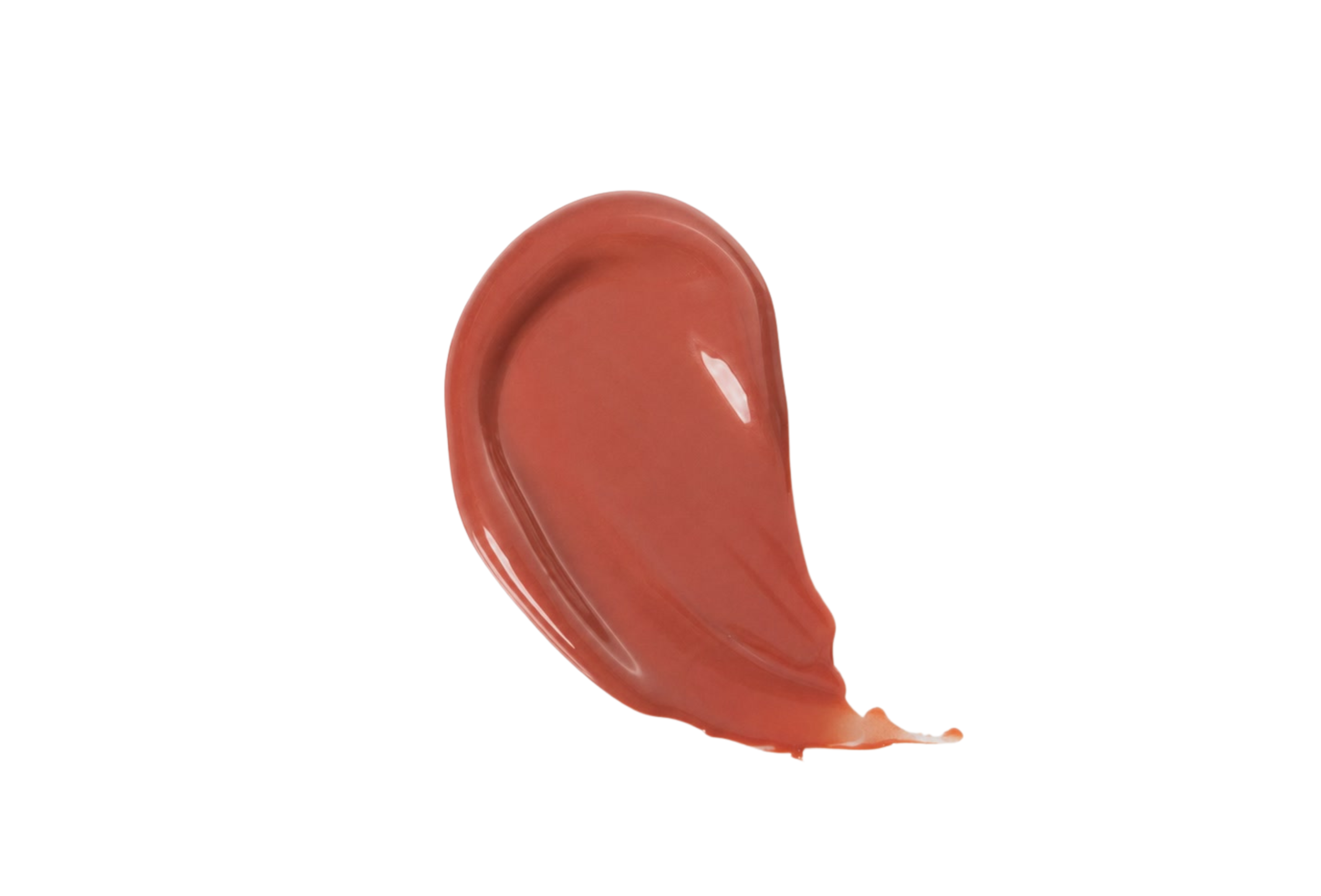 Swatches of makeup smeared on a white background.